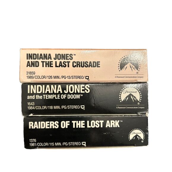 Indiana Jones VHS Lot of 3 Temple of Doom Raiders Lost Ark Last Crusader Vintage - Picture 3 of 7